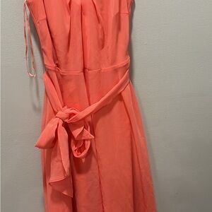 Thalia Sodi Vibrant Coral Midi Dress